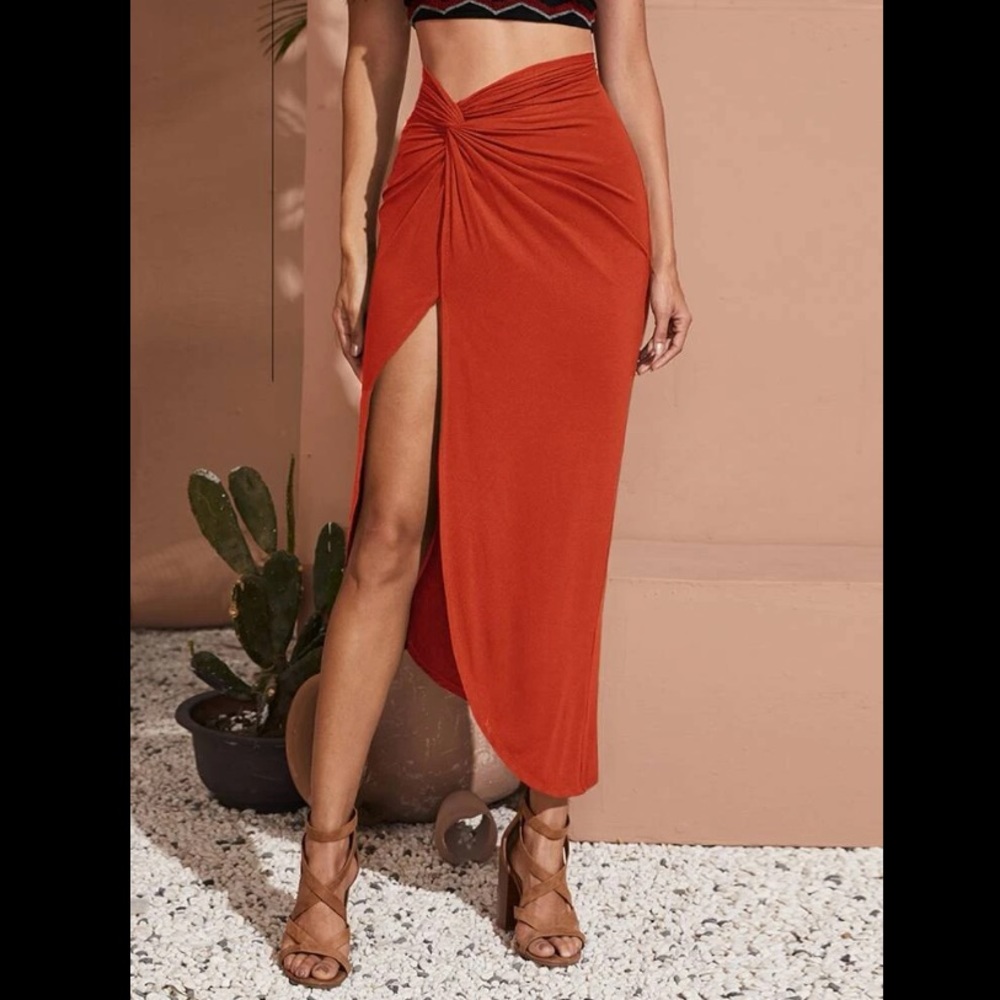 Vacation Rust Brown Skirt